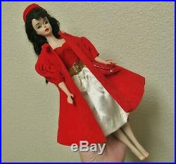 Vintage Brunette Ponytail Barbie #3 Red Flare Silken Flame Outfit