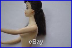 Vintage Brunette Ponytail Barbie Doll 3 Solid Body Rare Japan Box Stamp