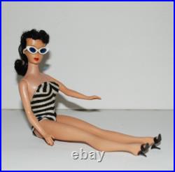 Vintage Brunette Ponytail Barbie Doll Very Nice Condition