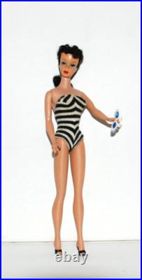 Vintage Brunette Ponytail Barbie Doll Very Nice Condition