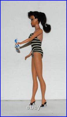 Vintage Brunette Ponytail Barbie Doll Very Nice Condition