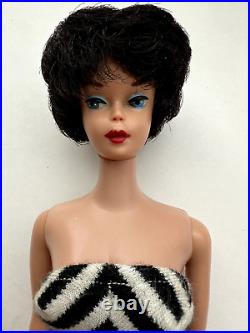 Vintage Bubble Cut Barbie Doll Brunette Raven Black Bubblecut, 1st Issue, Nice