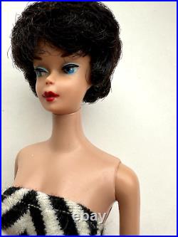 Vintage Bubble Cut Barbie Doll Brunette Raven Black Bubblecut, 1st Issue, Nice