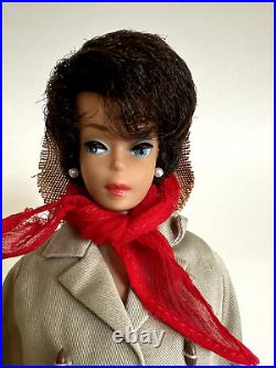 Vintage Bubble Cut Barbie Doll Brunette with Open Road Jacket Pants Hat Set, NICE
