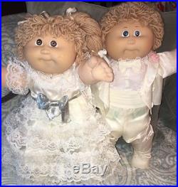 Vintage Cabbage Patch Kids TSUKUDA JAPAN Wedding Set Boy Girl Dolls HTF RARE