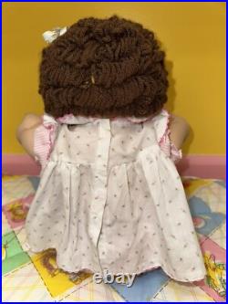 Vintage Cabbage Patch Kids Tsukuda Japan Doll Girl Brunette Loop Blue Eyes