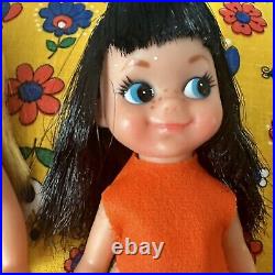 Vintage Chiko Chika Chan Japan doll Set