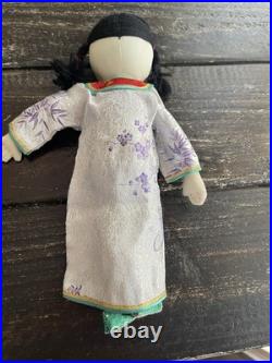 Vintage Chinese Cloth Dolls Family/Extra Wardrobe Asian Folk Dolls /Woven Case