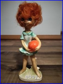 Vintage Commodore Teenage Girl Doll with Wig Red Hair & Ball No. 2/334 B1 Japan