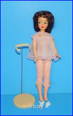 Vintage DARK BRUNETTE Ideal Tammy Doll High Color With Original Stand