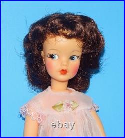 Vintage DARK BRUNETTE Ideal Tammy Doll High Color With Original Stand