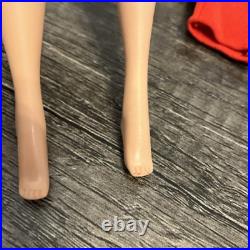 Vintage Dark Brunette Bubblecut Barbie Doll 850 Original Swimsuit & Shoes JAPAN