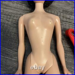Vintage Dark Brunette Bubblecut Barbie Doll 850 Original Swimsuit & Shoes JAPAN