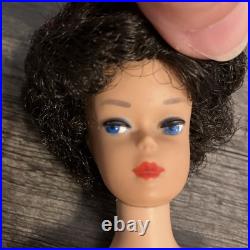 Vintage Dark Brunette Bubblecut Barbie Doll 850 Original Swimsuit & Shoes JAPAN