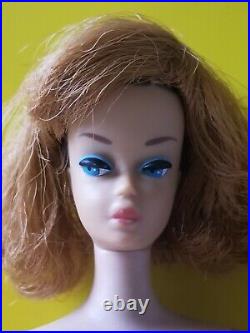 Vintage Fashion Queen Barbie Doll Titian Red Wig Hair Style Flip + vintage case