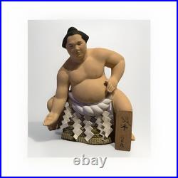 Vintage Genuine Hakata Doll Sumo Wrestler Certified Japanese Clay Figurine Japan