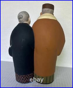 Vintage Hakata Ura Saki Dolls Bisque Old Couple Figurine 9.5x7x45