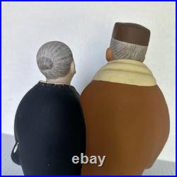 Vintage Hakata Ura Saki Dolls Bisque Old Couple Figurine 9.5x7x45