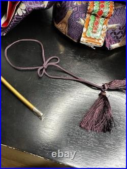 Vintage Hina Japanese Doll Figurines Japan Empress Sitting Sword Fan