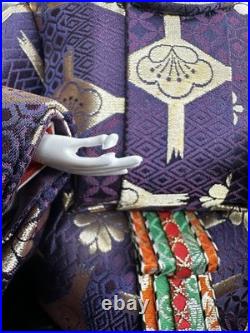 Vintage Hina Japanese Doll Figurines Japan Empress Sitting Sword Fan