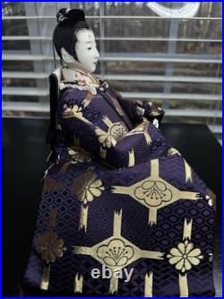 Vintage Hina Japanese Doll Figurines Japan Empress Sitting Sword Fan