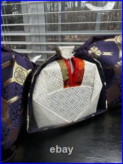 Vintage Hina Japanese Doll Figurines Japan Empress Sitting Sword Fan