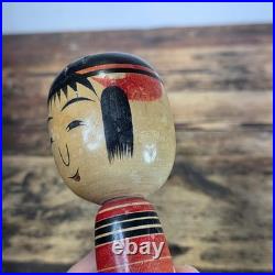 Vintage Hiromichi Saito Tsuchiyu Kokeshi Doll Circa 1970s Prime Era Signed 9.5