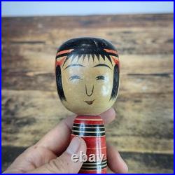 Vintage Hiromichi Saito Tsuchiyu Kokeshi Doll Circa 1970s Prime Era Signed 9.5
