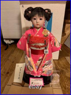 Vintage Ichimatsu Checkered Doll Matsuju Japanese with HQ Fuchia Kimono 2002 Vintage Ichimatsu Checkered Doll Matsuju Japanese with HQ Fuchia Kimono 2002