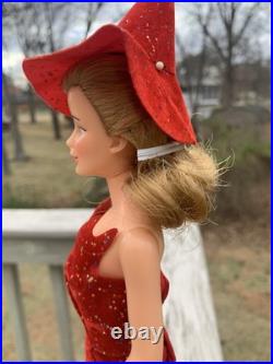Vintage Ideal Bewitched Samantha Doll Original M12 E 2 Gown Hat Shoes, Broom