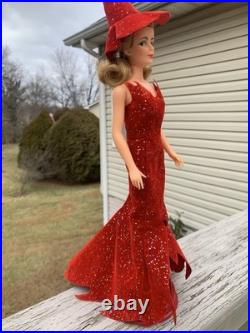 Vintage Ideal Bewitched Samantha Doll Original M12 E 2 Gown Hat Shoes, Broom