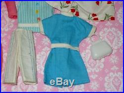 Vintage Ideal TAMMY DOLL BS-12 2 and CLOTHING CLOTHES LOT with Stand JAPAN