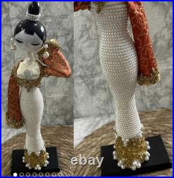 Vintage Ise-Shima Pearl Kokeshi Doll 35cm Showa Japan Glam Folk Art Figurine Vintage Ise-Shima Pearl Kokeshi Doll 35cm Showa Japan Glam Folk Art Figurine