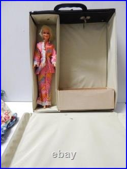 Vintage Japan 1966 Twiggy /casey Barbie Doll + 1963 Pony Tail Case, + Clothing