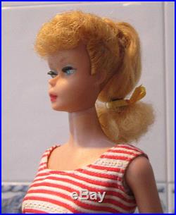 Vintage Japan #4 Ponytail Barbie Dollcurly Poodle Bangs5 Pc Roman Holiday#968