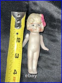 Vintage Japan Bisque Quintuplet Dolls Set 5 I Magnin Box & Pouch