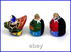 Vintage Japan Folk Toy Clay Doll Karatsu Kunchi FestivalHikiyama set of14 EL0262