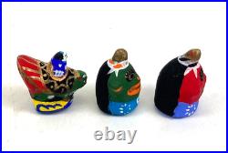Vintage Japan Folk Toy Clay Doll Karatsu Kunchi FestivalHikiyama set of14 EL0262