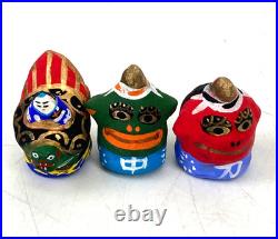 Vintage Japan Folk Toy Clay Doll Karatsu Kunchi FestivalHikiyama set of14 EL0262