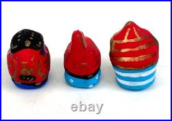 Vintage Japan Folk Toy Clay Doll Karatsu Kunchi FestivalHikiyama set of14 EL0262