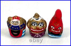 Vintage Japan Folk Toy Clay Doll Karatsu Kunchi FestivalHikiyama set of14 EL0262