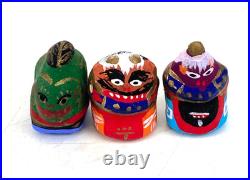 Vintage Japan Folk Toy Clay Doll Karatsu Kunchi FestivalHikiyama set of14 EL0262
