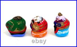 Vintage Japan Folk Toy Clay Doll Karatsu Kunchi FestivalHikiyama set of14 EL0262