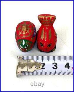 Vintage Japan Folk Toy Clay Doll Karatsu Kunchi FestivalHikiyama set of14 EL0262