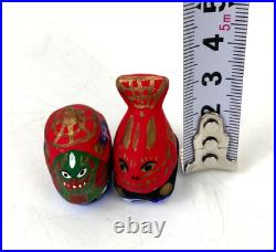 Vintage Japan Folk Toy Clay Doll Karatsu Kunchi FestivalHikiyama set of14 EL0262
