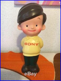 Vintage Japan SONY Boy Atchan Novelty Sofubi Doll 20 cm 8 Figure 60s Rare