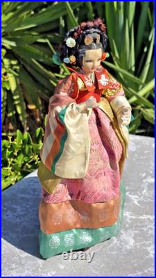 Vintage Japanese Artist Shinzenbi Ningyo Kenkyusho Hand Made Traditional Doll