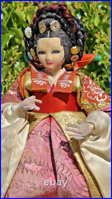 Vintage Japanese Artist Shinzenbi Ningyo Kenkyusho Hand Made Traditional Doll