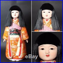 Vintage Japanese Beautiful Doll 1900s KIMONO GEISYA KABUKI figure from JAPANa229