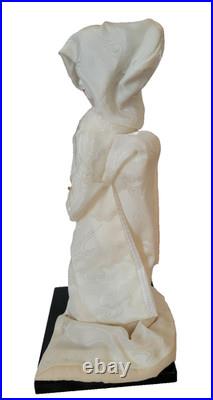 Vintage Japanese Bride Doll White Kimono Wedding Geisha Gofun Yoshitoku 12